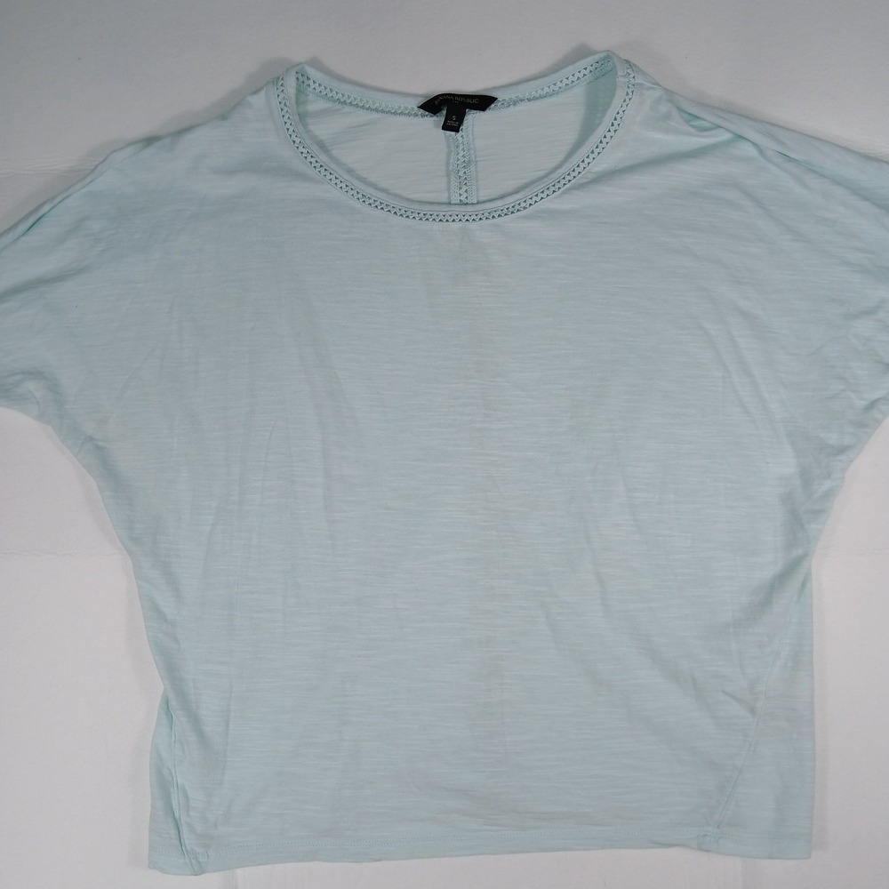Banana Republic Womens Pullover Blouse S Crochet Casual Business Coastal Country